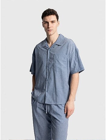 Camisa de manga corta de corte relajado para hombre giesto