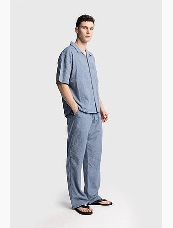 Camisa de manga corta de corte relajado para hombre giesto