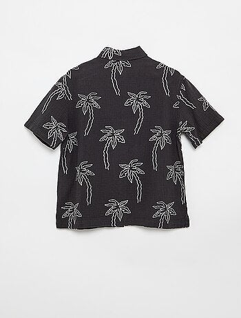 Camisa de manga corta de gasa de algodón
