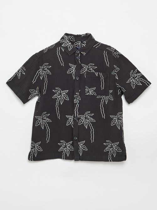 Camisa de manga corta de gasa de algodón - Kiabi