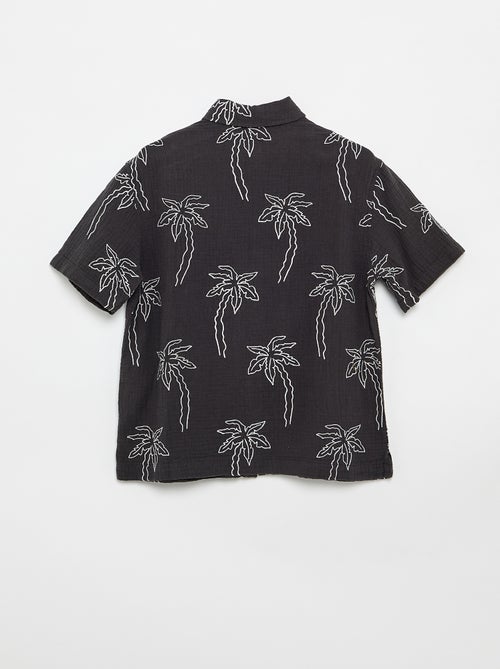 Camisa de manga corta de gasa de algodón - Kiabi