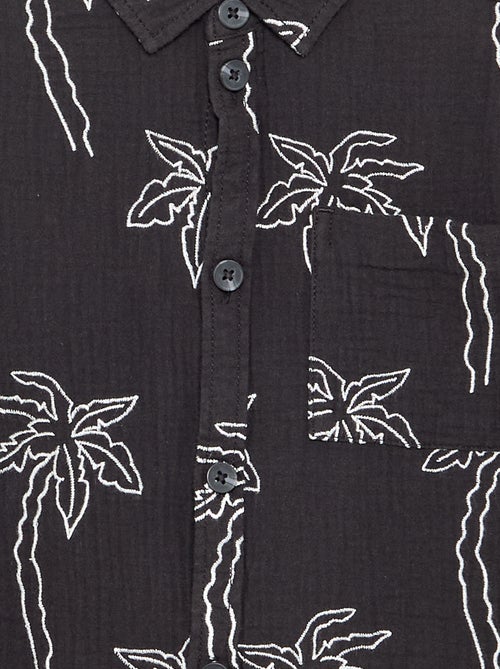 Camisa de manga corta de gasa de algodón - Kiabi