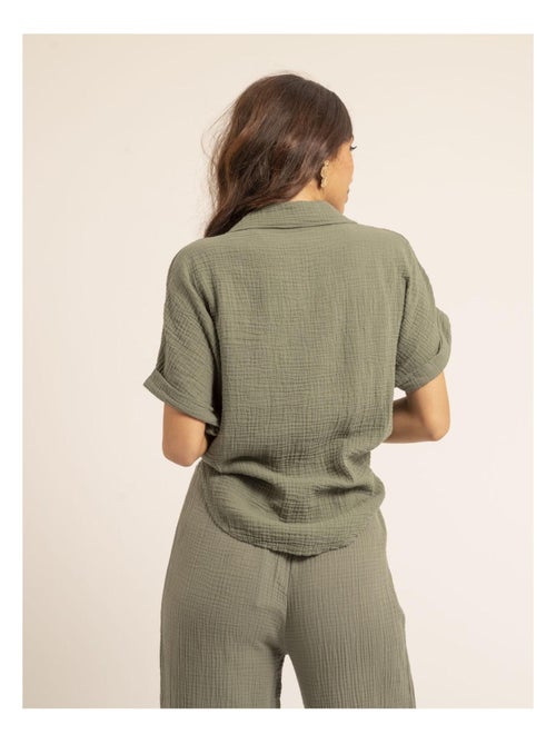 Camisa de manga corta de gasa de algodón ODETTE - Kiabi