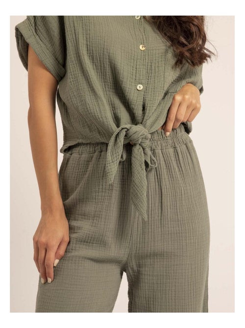 Camisa de manga corta de gasa de algodón ODETTE - Kiabi