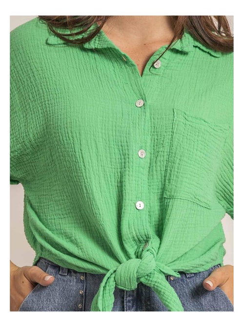 Camisa de manga corta de gasa de algodón ODETTE - Kiabi