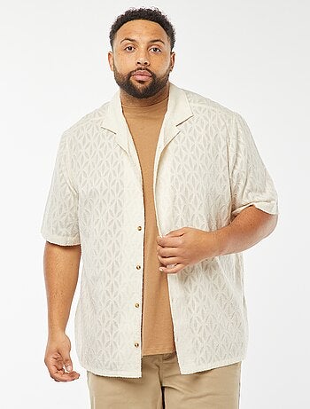 Camisa de manga corta de jacquard