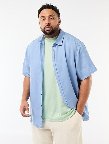 Camisa de manga corta de lino