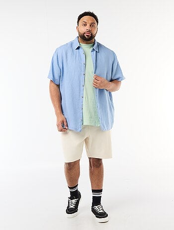 Camisa de manga corta de lino