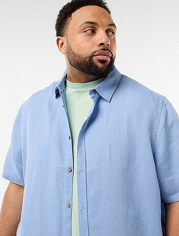 Camisa de manga corta de lino