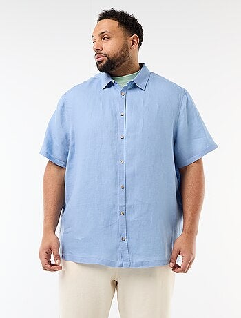Camisa de manga corta de lino