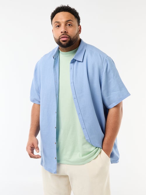 Camisa de manga corta de lino - Kiabi