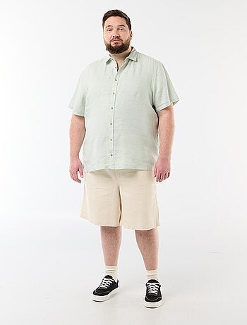 Camisa de manga corta de lino