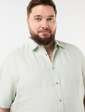 Camisa de manga corta de lino