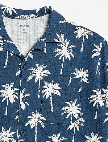 Camisa de manga corta de nido de abeja