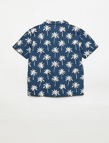 Camisa de manga corta de nido de abeja