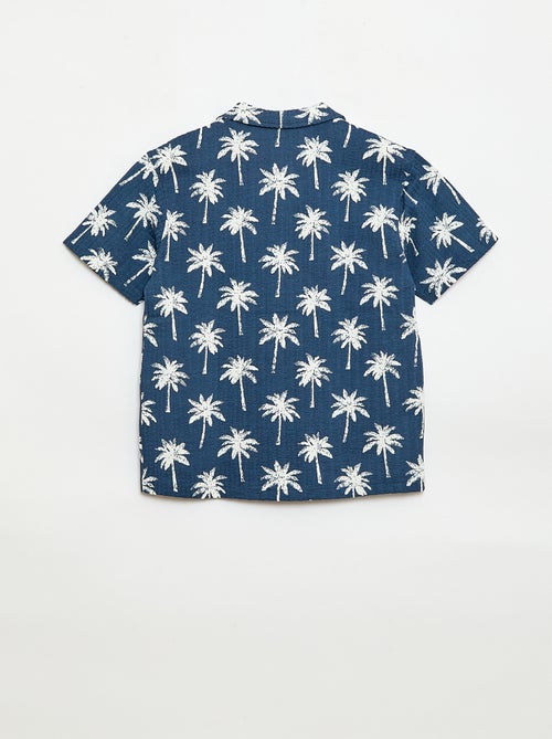 Camisa de manga corta de nido de abeja - Kiabi