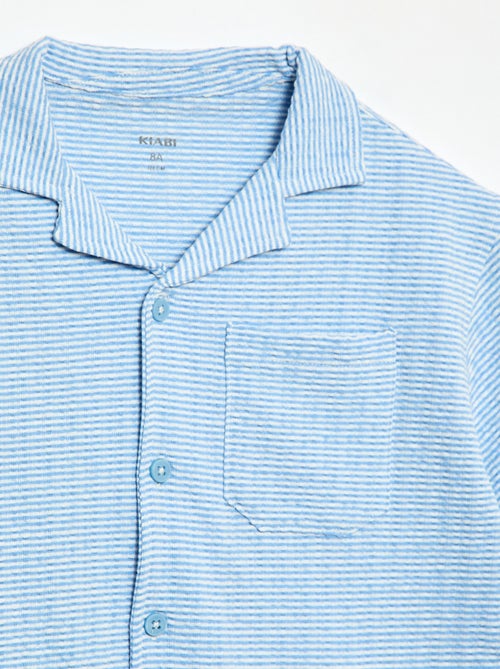 Camisa de manga corta de nido de abeja - Kiabi