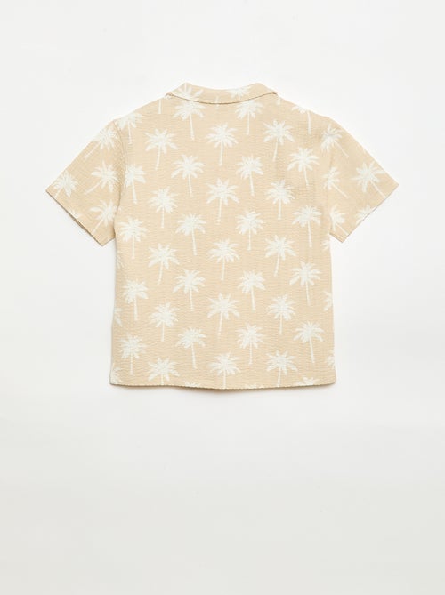 Camisa de manga corta de nido de abeja - Kiabi