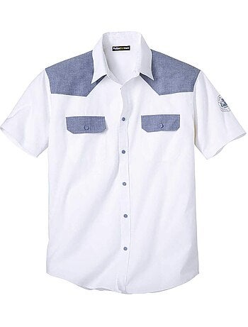 Camisa de manga corta de popelín 100 % algodón palm coast