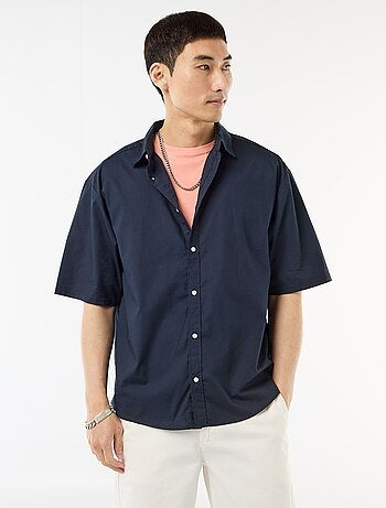 Camisa de manga corta de popelín