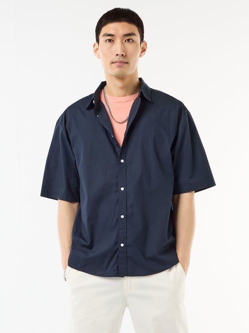 Camisa de manga corta de popelín - Kiabi