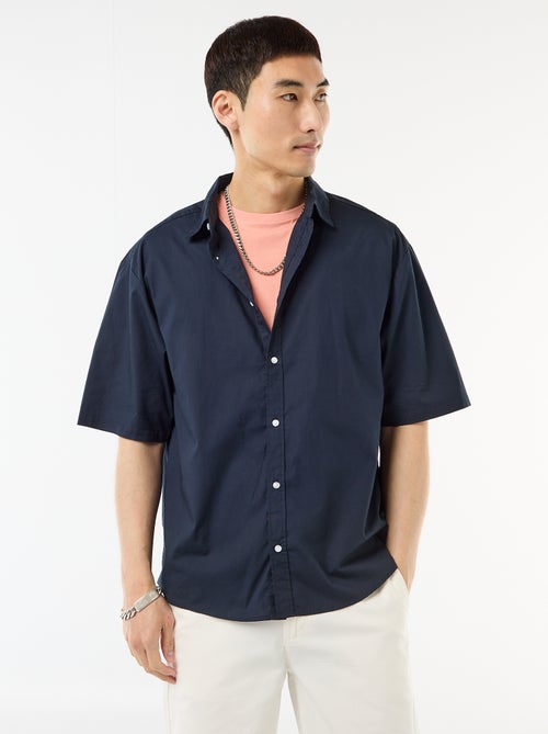Camisa de manga corta de popelín - Kiabi