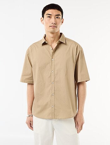 Camisa de manga corta de popelín