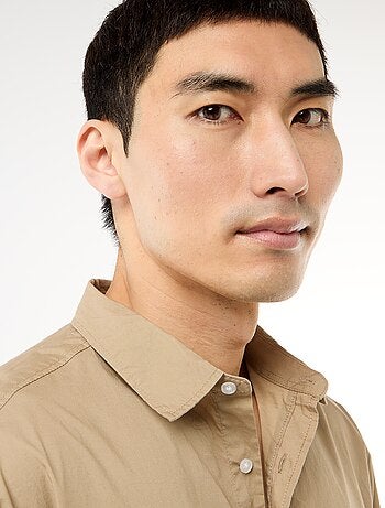 Camisa de manga corta de popelín