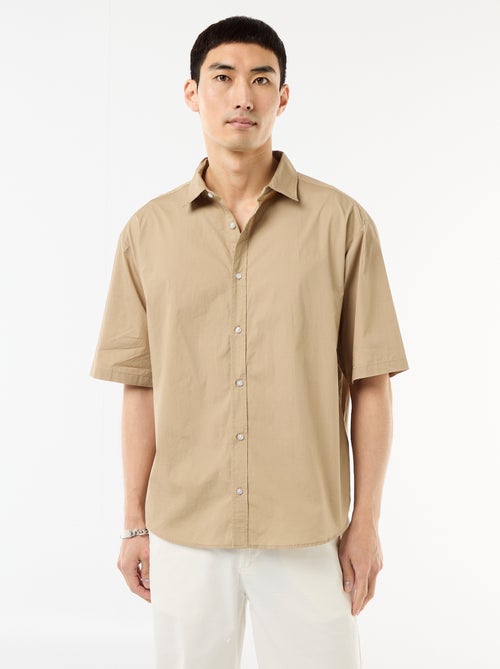 Camisa de manga corta de popelín - Kiabi