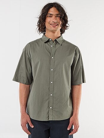 Camisa de manga corta de popelín