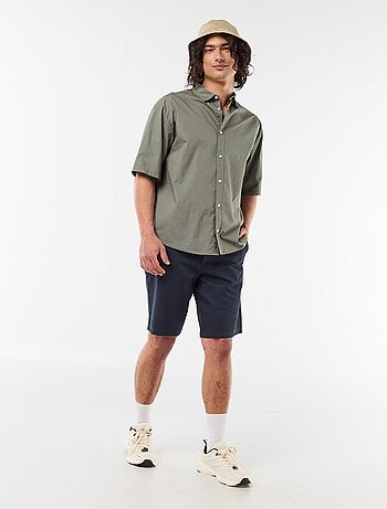 Camisa de manga corta de popelín