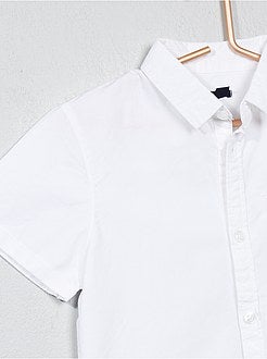 Camisa de manga corta de popelina de algodón - Kiabi