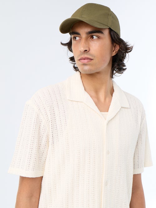 Camisa de manga corta de punto calado - Kiabi