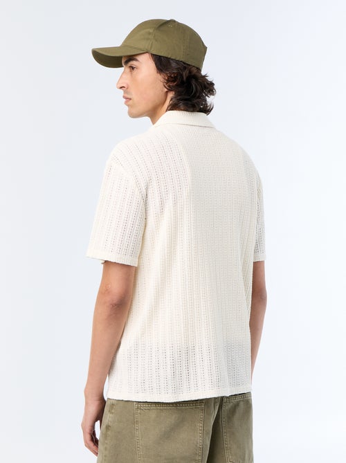 Camisa de manga corta de punto calado - Kiabi