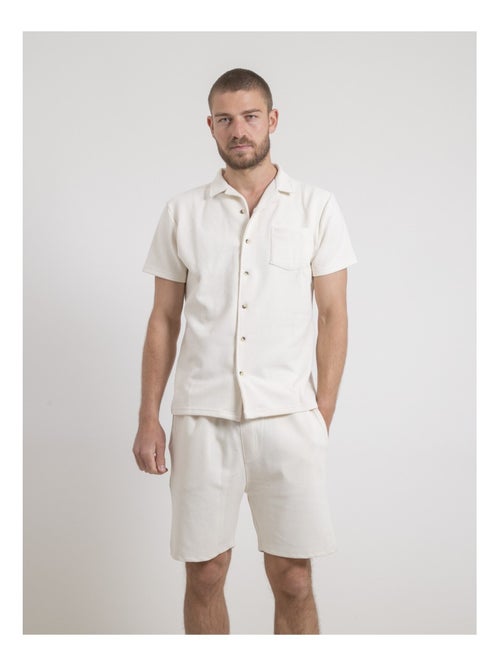 Camisa de manga corta de punto de algodón DATACUBA - Kiabi