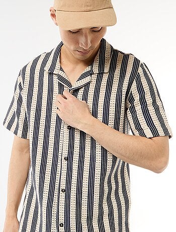 Camisa de manga corta de punto de croché