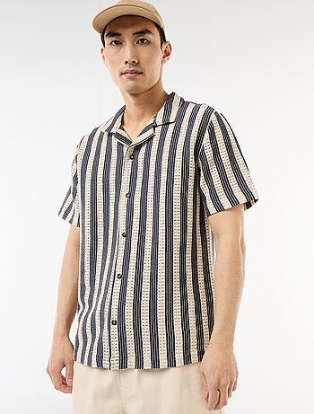 Camisa de manga corta de punto de croché