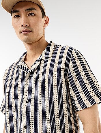 Camisa de manga corta de punto de croché