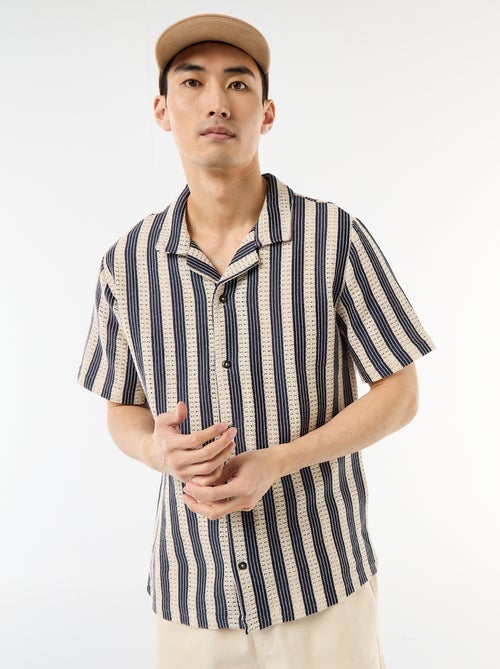 Camisa de manga corta de punto de croché - Kiabi