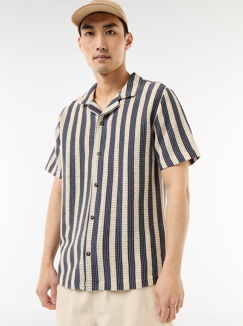 Camisa de manga corta de punto de croché - Kiabi