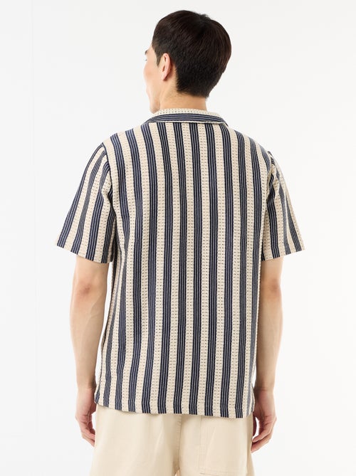 Camisa de manga corta de punto de croché - Kiabi