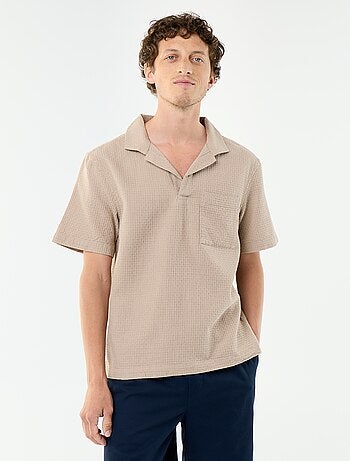 Camisa de manga corta de punto de fantasía