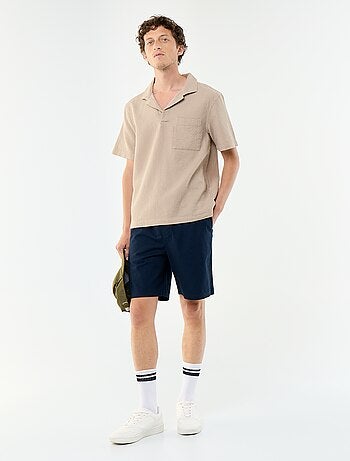 Camisa de manga corta de punto de fantasía