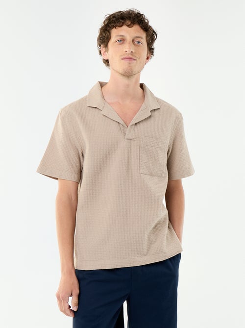 Camisa de manga corta de punto de fantasía - Kiabi Camisa de manga corta de punto de fantasía - Kiabi