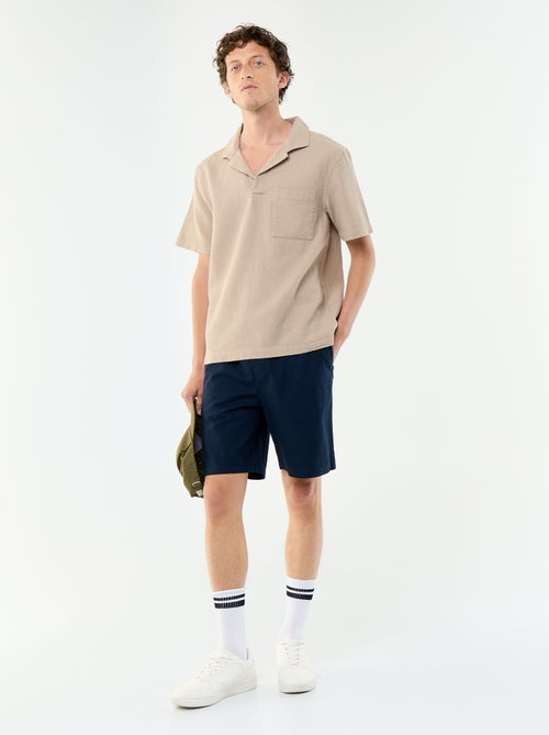 Camisa de manga corta de punto de fantasía - Kiabi Camisa de manga corta de punto de fantasía - Kiabi