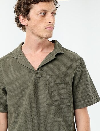 Camisa de manga corta de punto de fantasía
