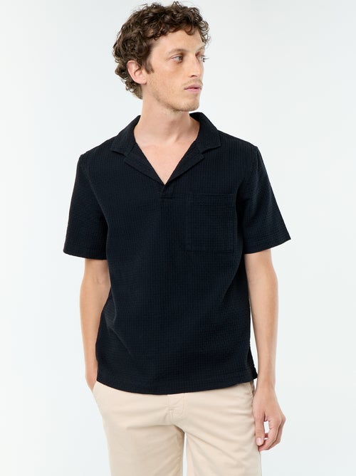 Camisa de manga corta de punto de fantasía - Kiabi Camisa de manga corta de punto de fantasía - Kiabi