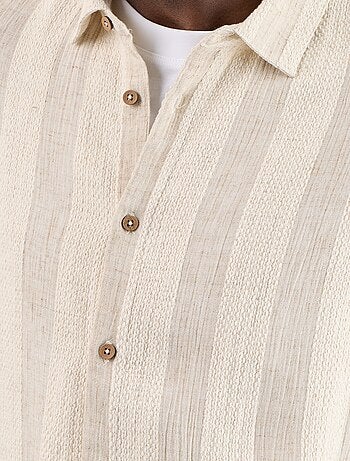 Camisa de manga corta de punto de ganchillo