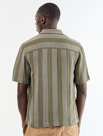 Camisa de manga corta de punto de ganchillo