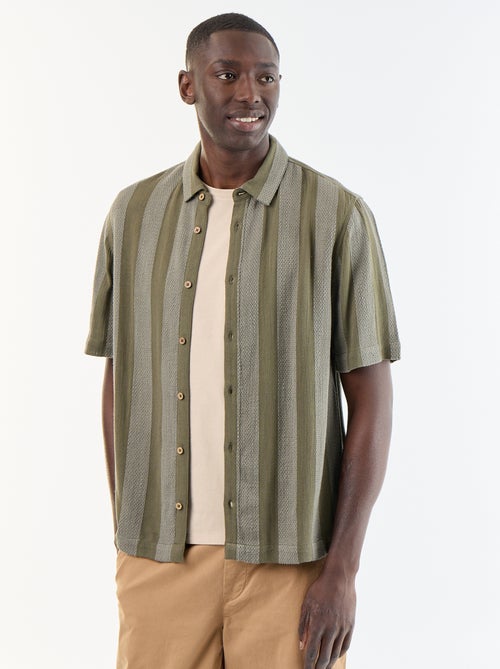 Camisa de manga corta de punto de ganchillo - Kiabi